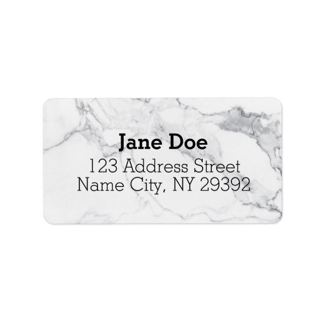 Modern Marble Design Return Address Label (Front)