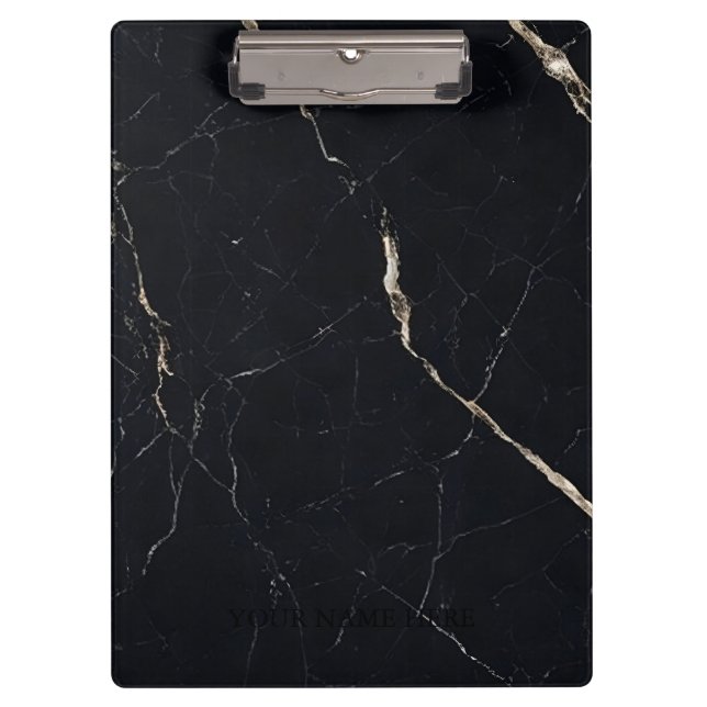 Modern Marble Designer Personalized Clipboard (Front)
