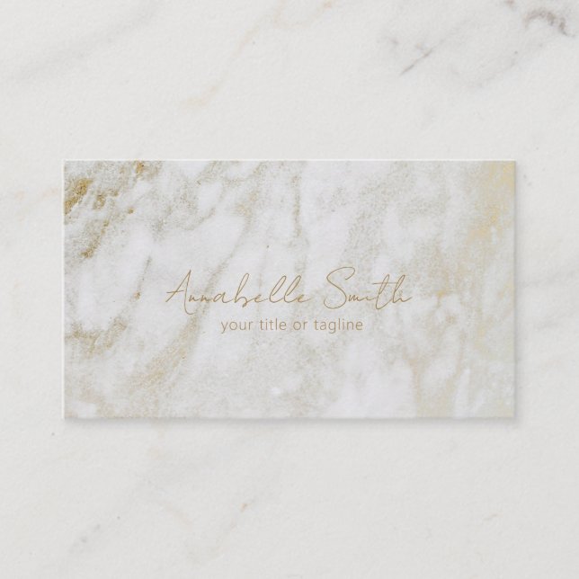 Modern Marble Elegant Business Card (Front)