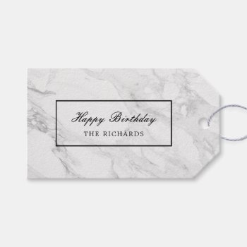 Modern Marble Gift Tags by byDania at Zazzle