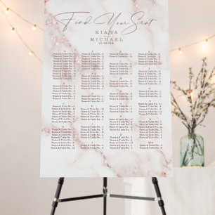 Modern Marble Glitter Wedding Rose Gold ID816 Foam Board