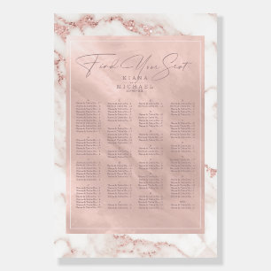 Modern Marble Glitter Wedding Rose Gold V2 ID816 Foam Board