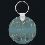Modern Marble Gold Gemstone Teal Interior Designer Keychain<br><div class="desc">Modern Marble Gold Gemstone Teal Interior Designer. A Merch Business keychain for creative business owners. A business owner,  entrepreneur or anybody who wants  that item inspires them...   
Hair stylists,  make up artists,  photographers and many more!</div>