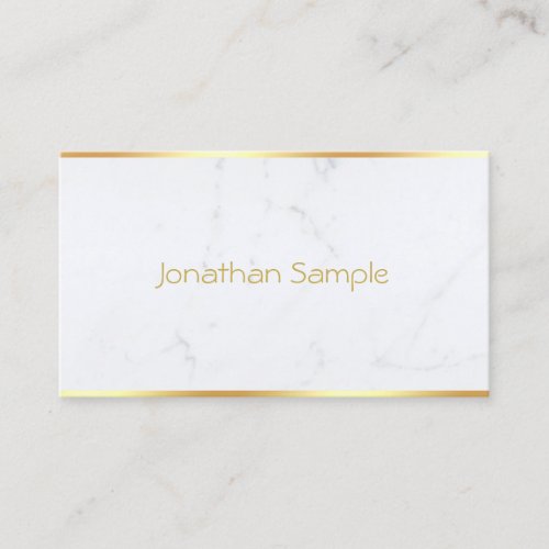 Modern Marble Gold Text Template Sophisticated Business Card
