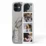Modern Marble Instagram Family Photo Booth Strip iPhone 11 Case