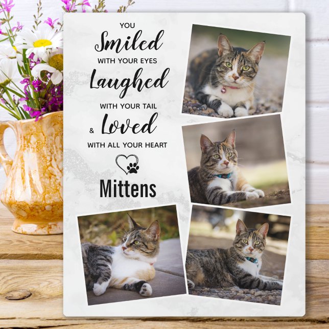 Modern Marble Pet Loss Keepsake Cat Memorial Plaque (Creator Uploaded)