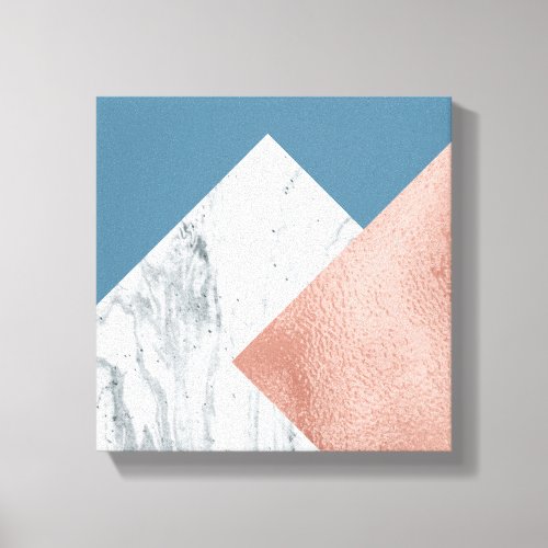 Modern Marble Pink Grey _ Abstract 2 Canvas Print