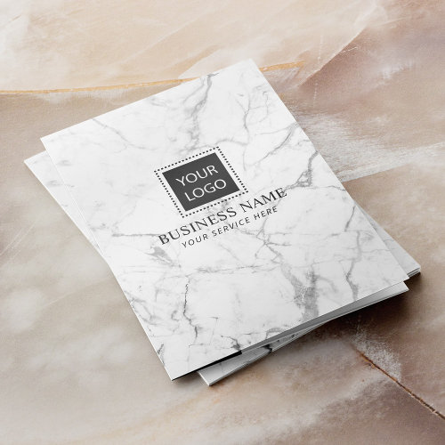 Modern Marble Professional Custom Logo Business Pocket Folder