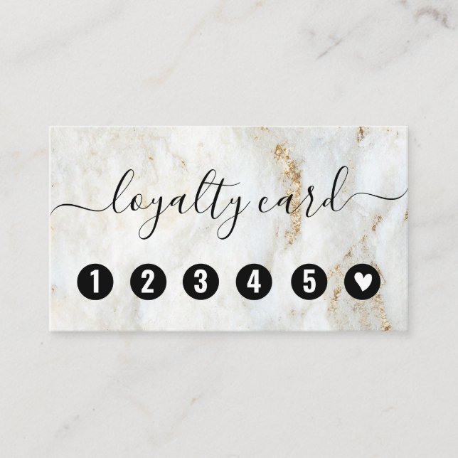 Modern Marble Professional Loyalty Cards (Front)