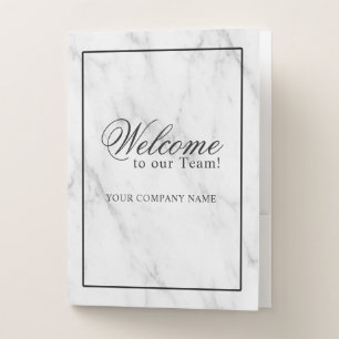 Modern Marble Professional Welcome Packet Pocket Folder