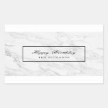 Modern marble rectangular sticker