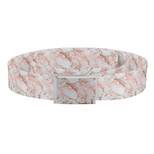 Modern Marble Rose Gold Glitter Belt