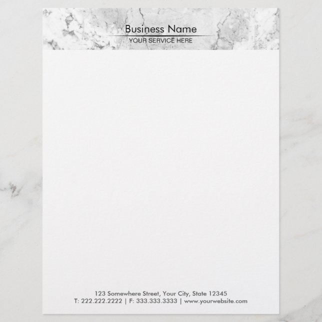 Modern Marble Stone Texture Professional Letterhead (Front)
