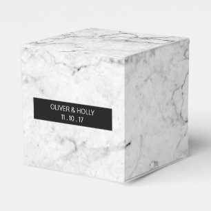 Modern marble wedding favor box