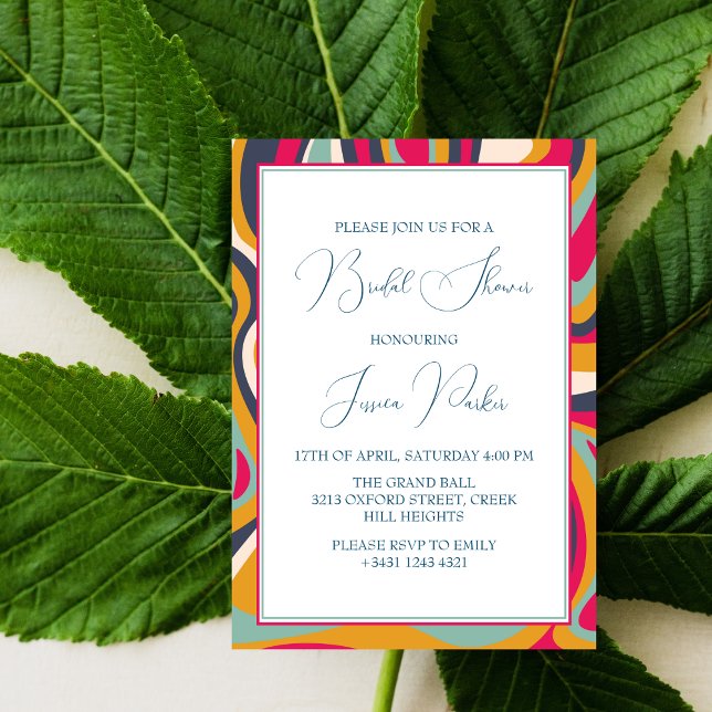 Modern Marbled Classic Bridal Shower Invitation (Creator Uploaded)