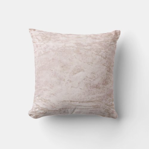 Modern Marbles in Mauve with Rose Gold Foil Throw Pillow