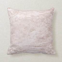 Modern Marbles in Mauve with Rose Gold Foil Throw Pillow