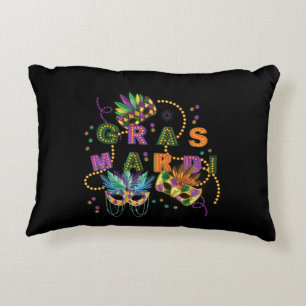 Modern Mardi Gras Accent Pillow