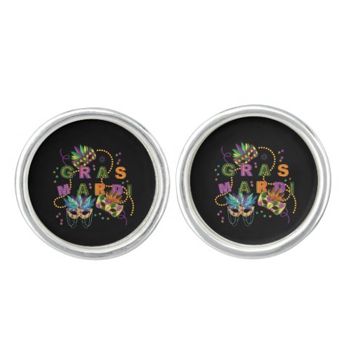 Modern Mardi Gras Cufflinks