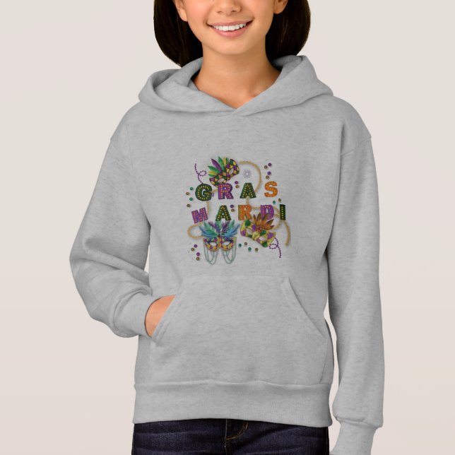 Modern Mardi Gras Hoodie (Front)