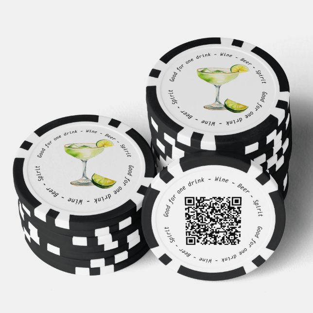 Modern Margarita Business Event Drink Voucher Poker Chips (Stack)