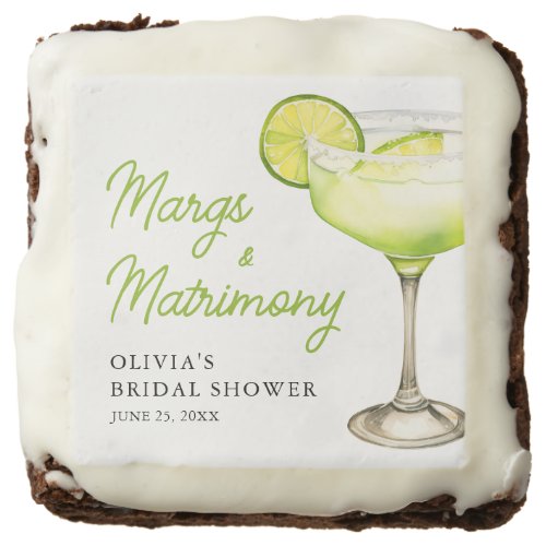 Modern Margs  Matrimony Cocktail Bridal Shower Brownie