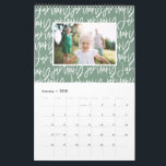 Modern marker pen photo script calendar<br><div class="desc">Modern,  graphic hand written style multi photo calendar design. Colors can be changed to suit your style.</div>