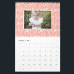Modern marker pen photo script rainbow calendar<br><div class="desc">Modern,  graphic hand written style multi photo rainbow coloured calendar design. Colors can be changed to suit your style.</div>