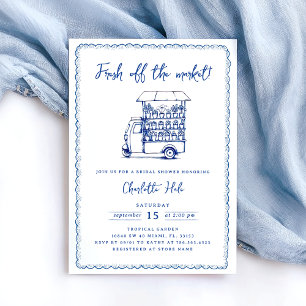 Modern Market Bridal Shower Invitation