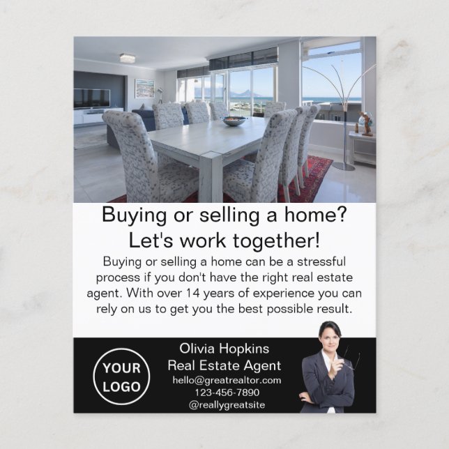 Modern Marketing Real Estate Agent Realty Custom Flyer (Front)
