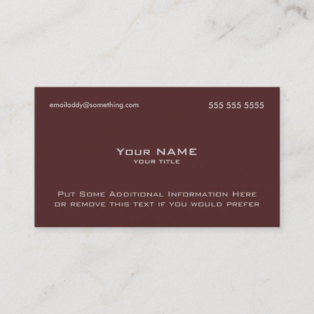 Modern Maroon Business Card (Front)