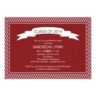 Maroon And White Graduation Invitations 9