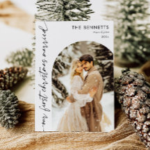 Modern Married Christmas Arch Photo Christmas