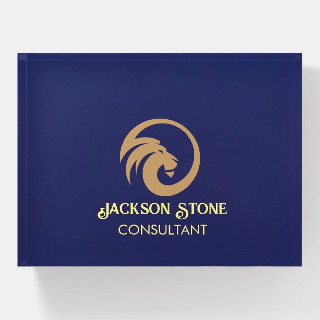Modern Masculine Personalized Paperwight Paperweight (Front)