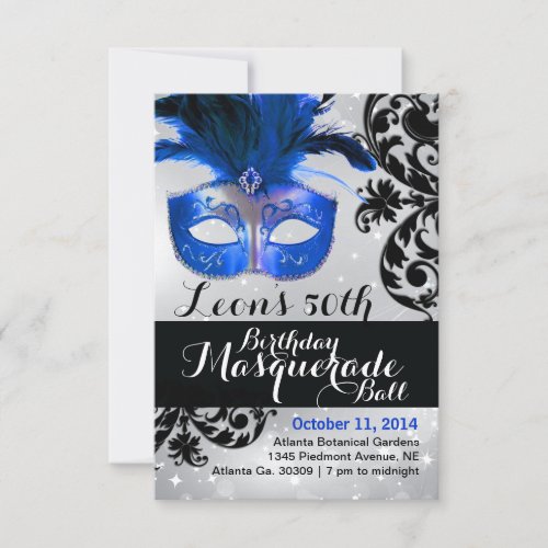Modern Masquerade Ball Invitation