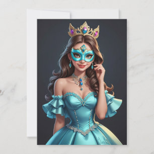 modern masquerade sweet 16 invitations