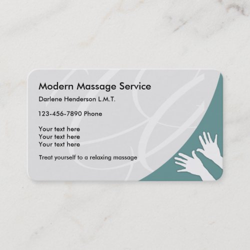 Modern Massage Business Card