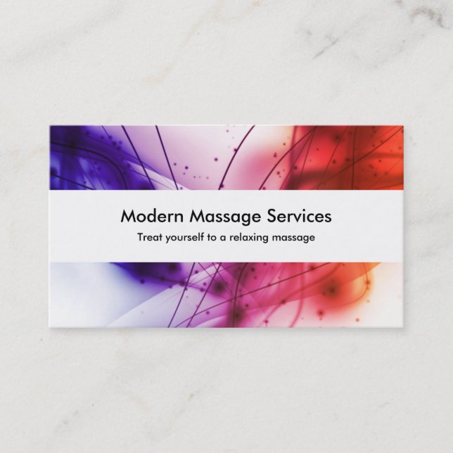 Modern Massage Business Card (Front)