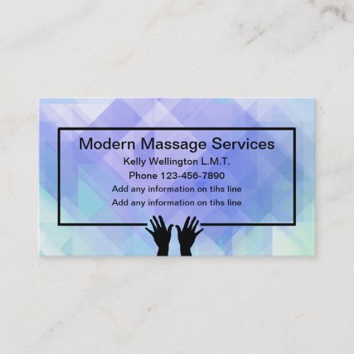 Modern Massage Services Business Card