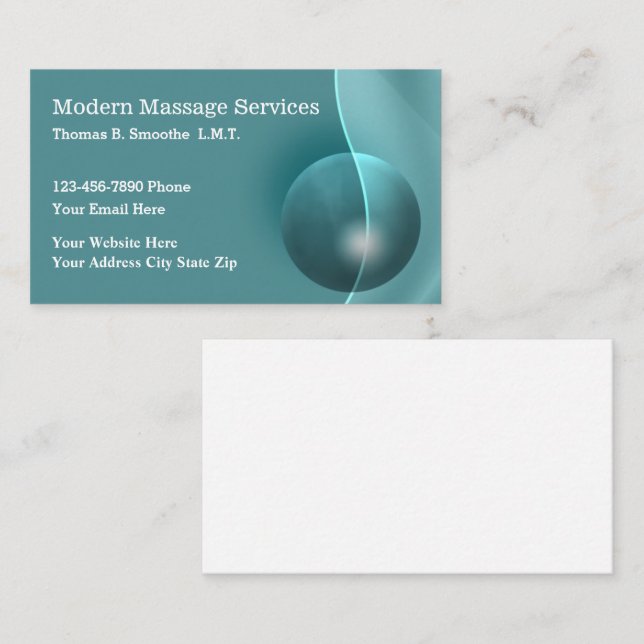 Modern Massage Services Businesscards Business Card (Front/Back)