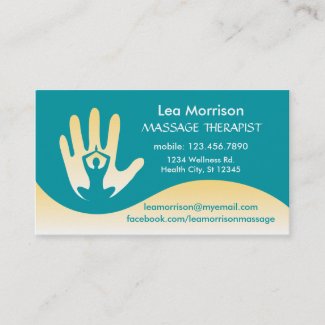Modern Massage Therapist Business Card