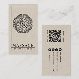 Modern Massage Therapist Business Card