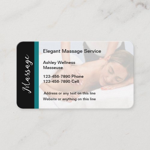 Modern Massage Therapist Editable Business Cards