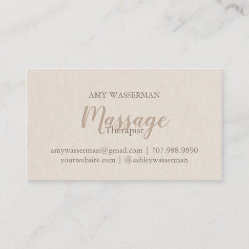 Modern Massage Therapist Script Lotus Flower Business Card Zazzle 8234