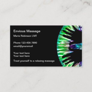Modern Massage Therapy Unique Business Card