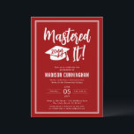 Modern Mastered It Master's Degree Graduation Invitation<br><div class="desc">Modern and Elegant Mastered It Master's Degree Graduation Party Invitation</div>