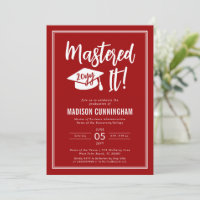 Modern Mastered It Master's Degree Graduation