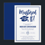 Modern Mastered It Master's Degree Graduation Invitation<br><div class="desc">Modern and Elegant Mastered It Master's Degree Graduation Party Invitation</div>
