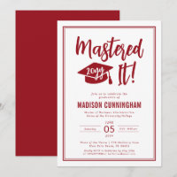Modern Mastered It Master's Degree Graduation 