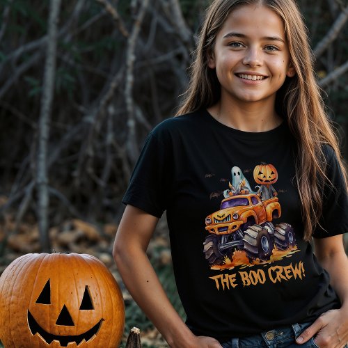 Modern Matching Family Boo Crew Halloween Girls T_Shirt